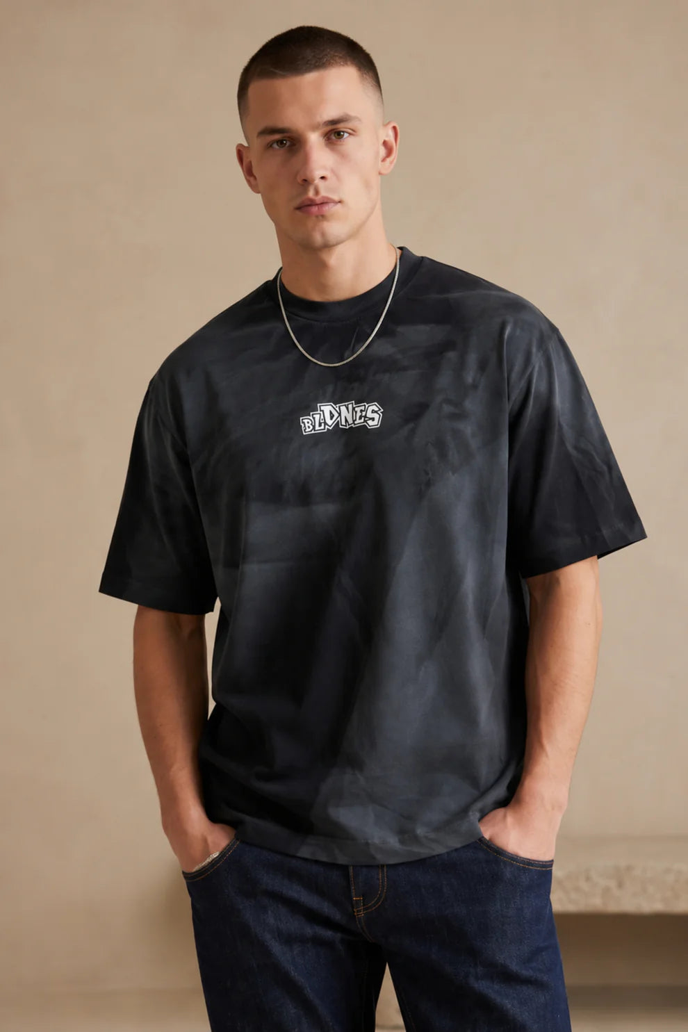 Men's Black BLD Oversized T-Shirt - Black Out