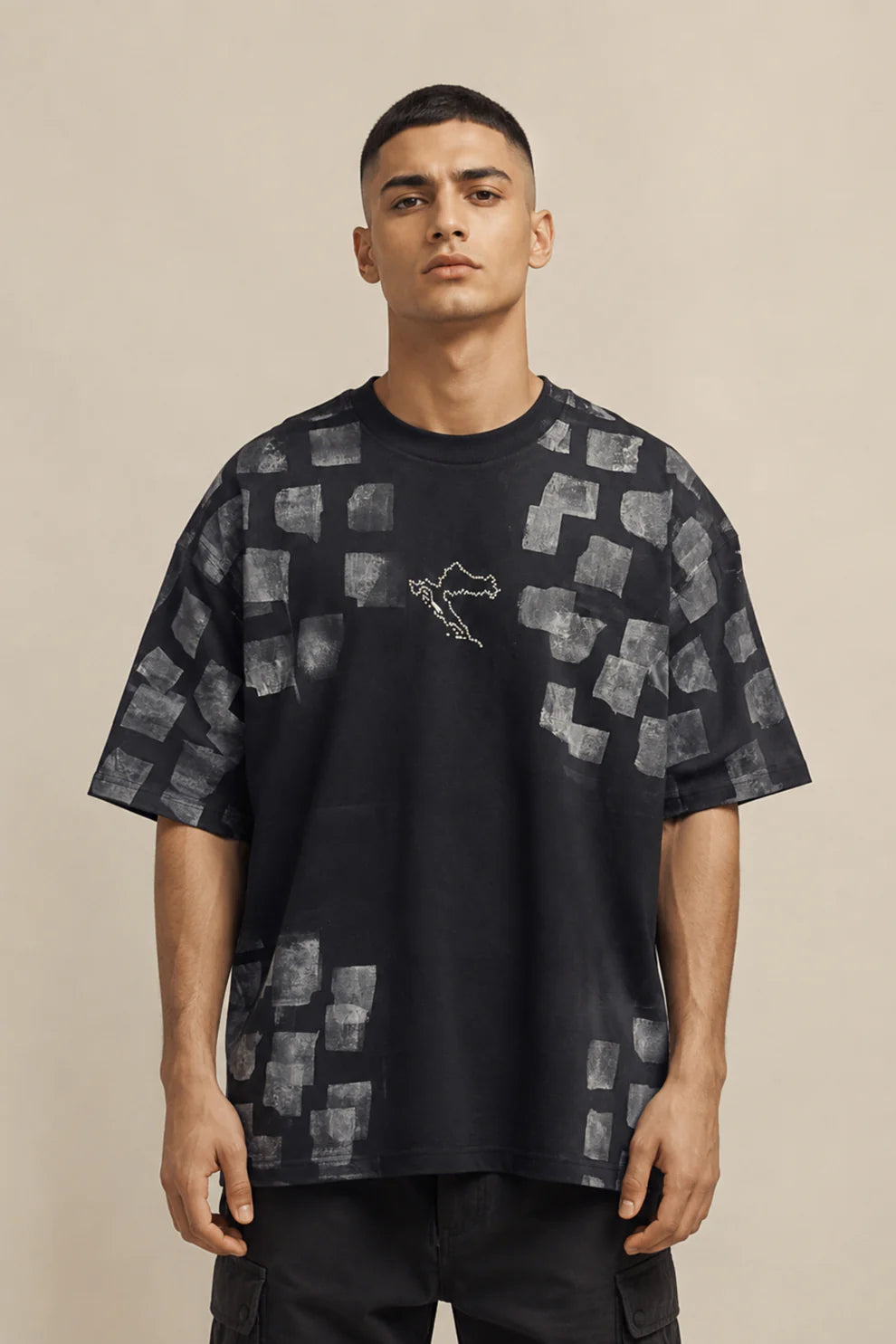 Black LG Oversized T-Shirt - Black Out