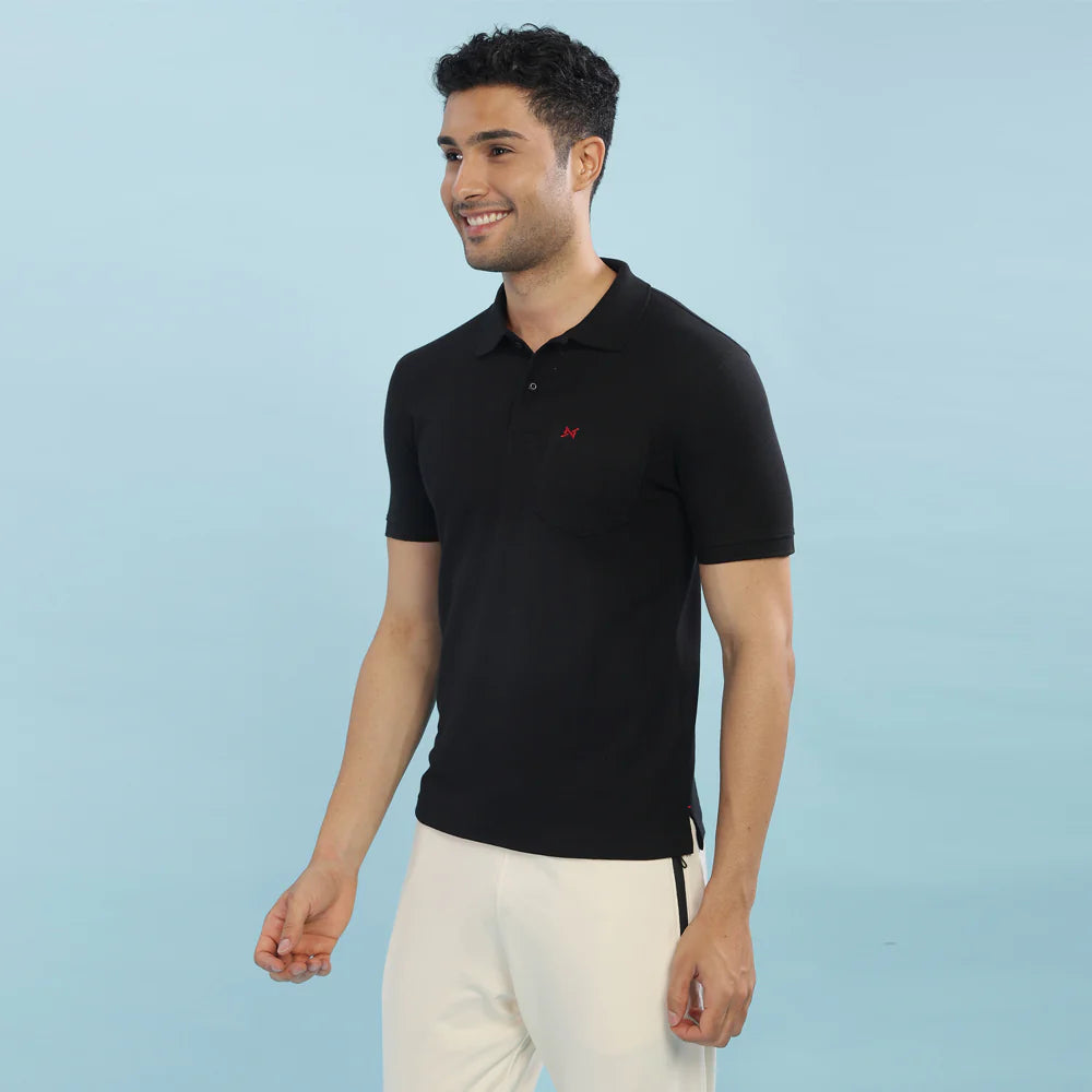 Classic Black Polo T-Shirt for Men