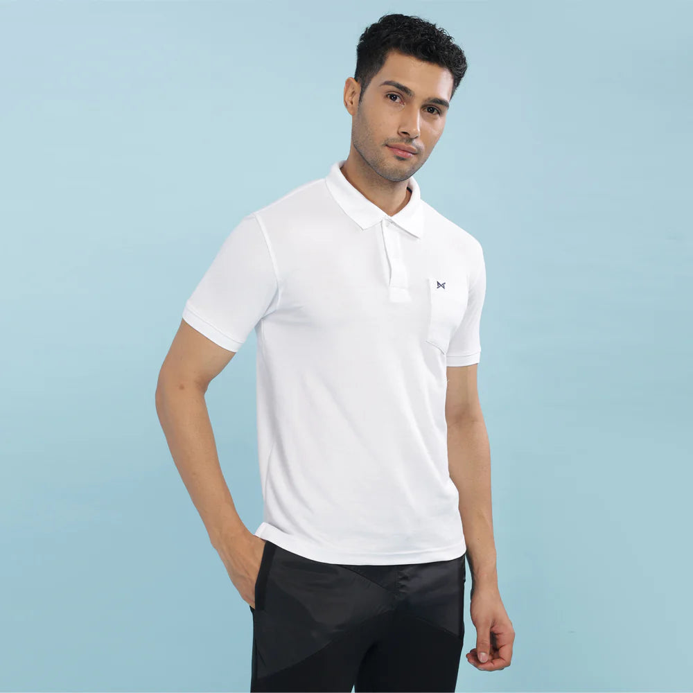 Classic White Polo T-Shirt for Men
