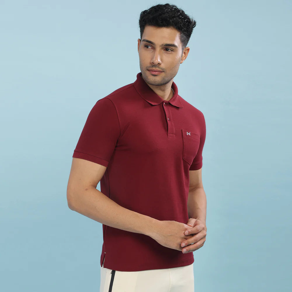 Premium Maroon Polo T-Shirt for Men