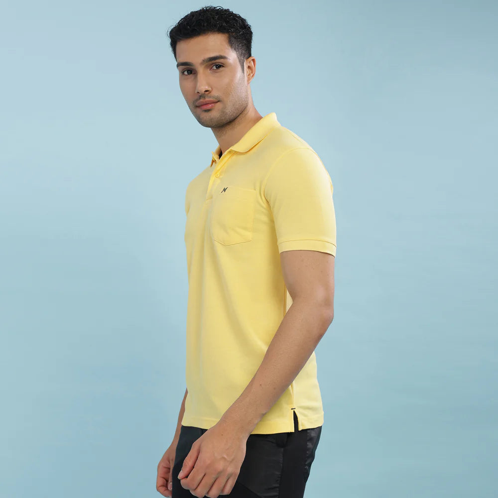 Vibrant Yellow Polo T-Shirt for Men