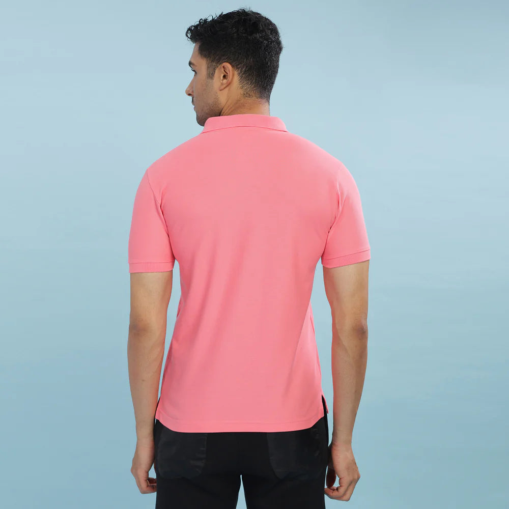 Stylish Pink Polo T-Shirt for Men