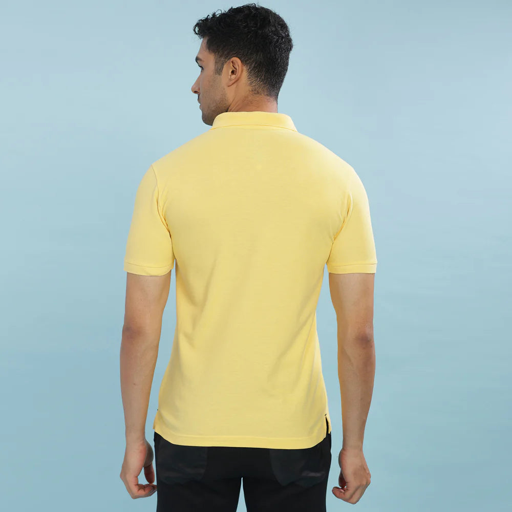 Vibrant Yellow Polo T-Shirt for Men