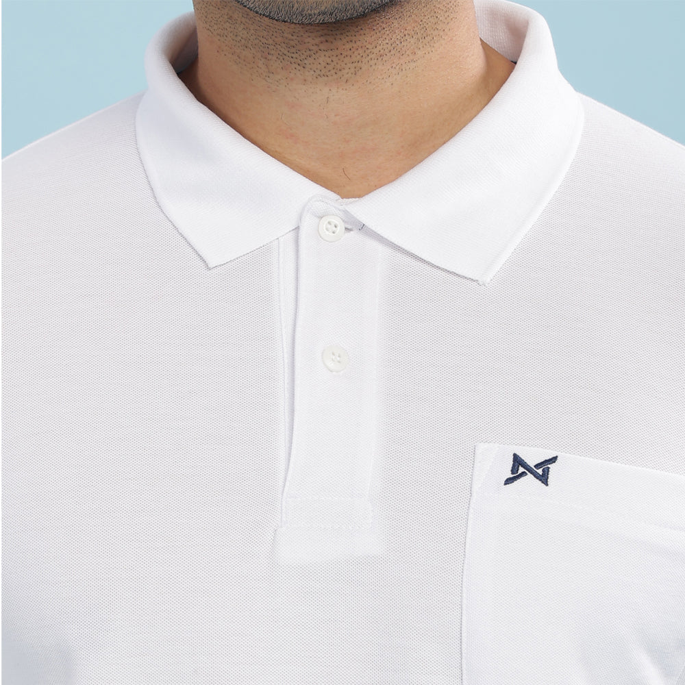 Classic White Polo T-Shirt for Men