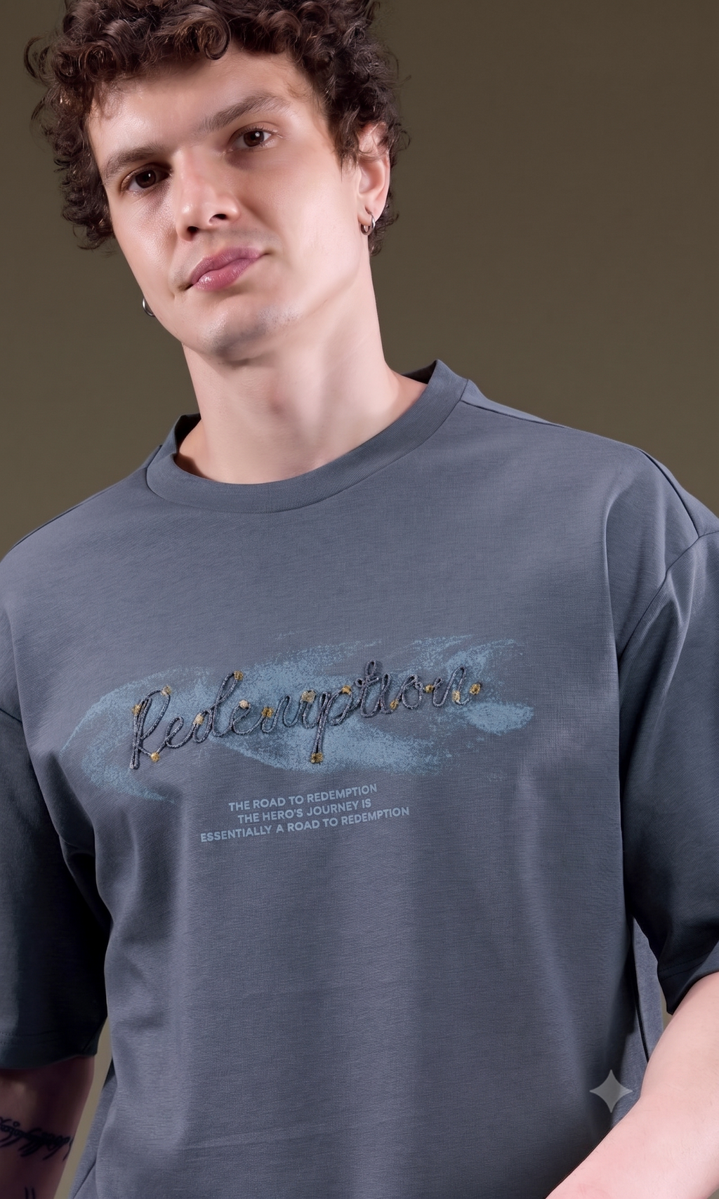 Premium Oversized Drop Shoulder T-Shirt - Black & B.Gray