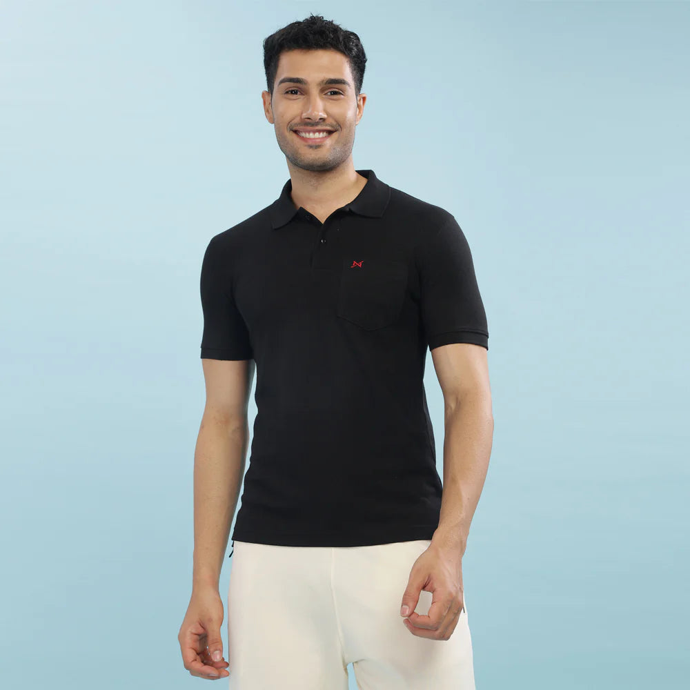 Classic Black Polo T-Shirt for Men