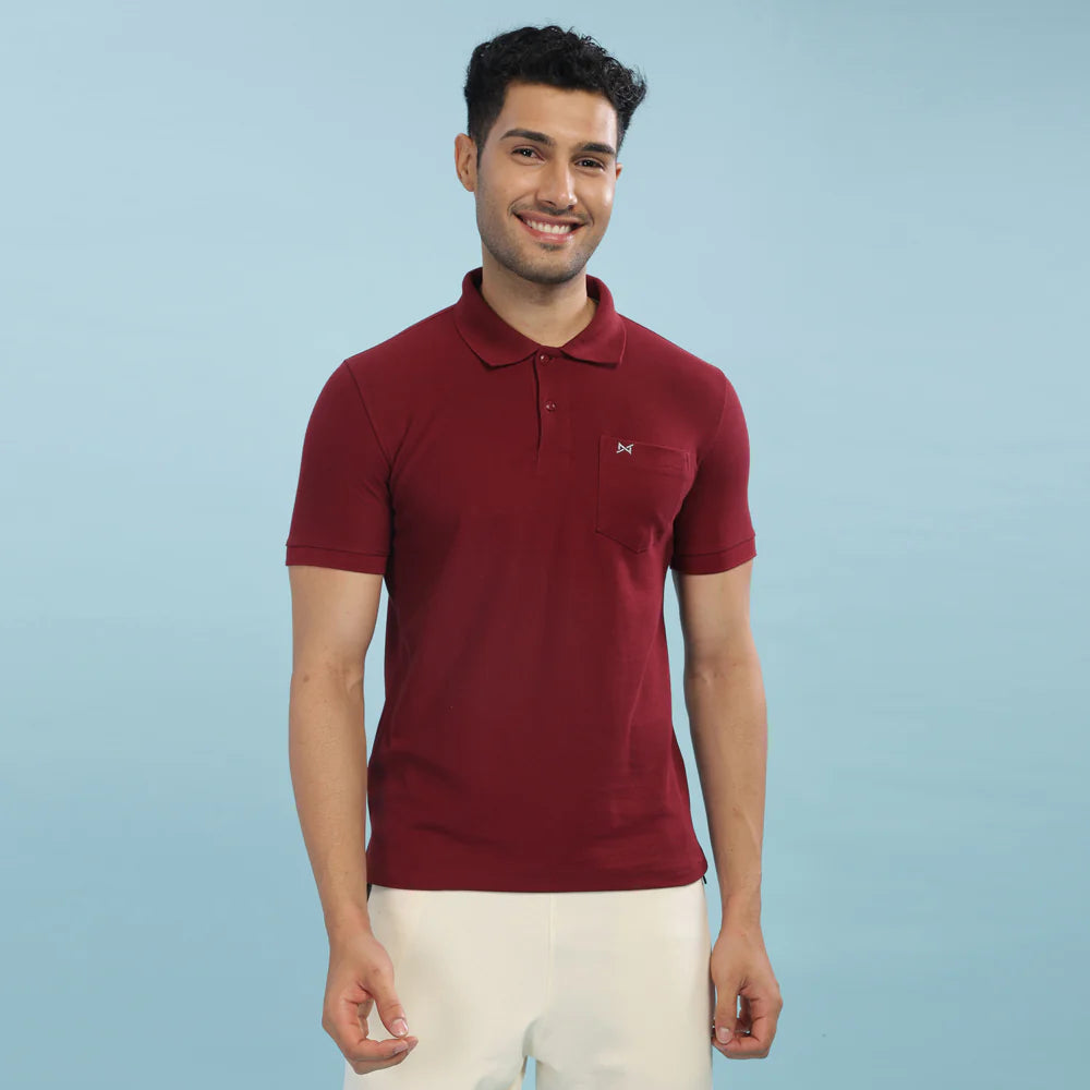 Premium Maroon Polo T-Shirt for Men