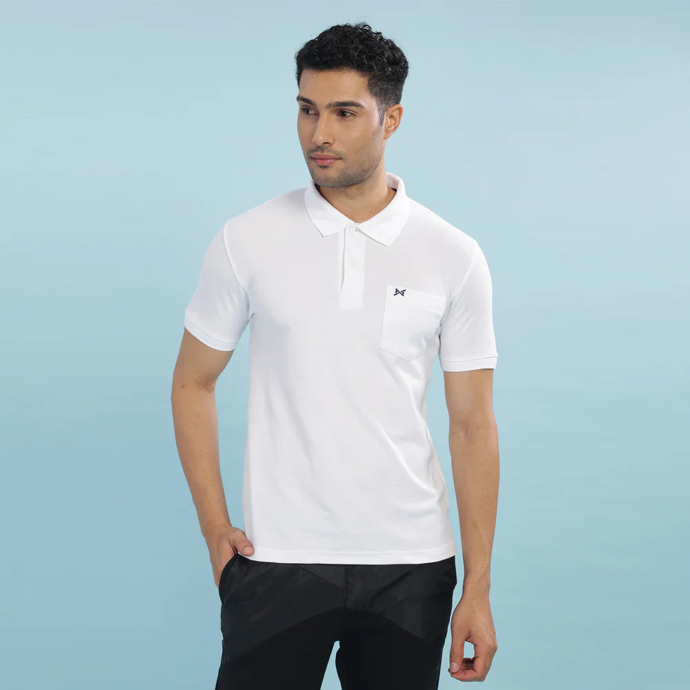 Classic White Polo T-Shirt for Men