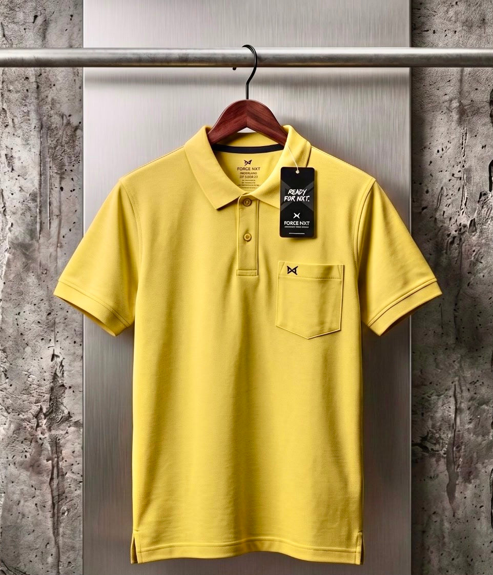 Vibrant Yellow Polo T-Shirt for Men