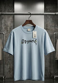 Premium Hazel Blue Oversized Drop Shoulder T-Shirt