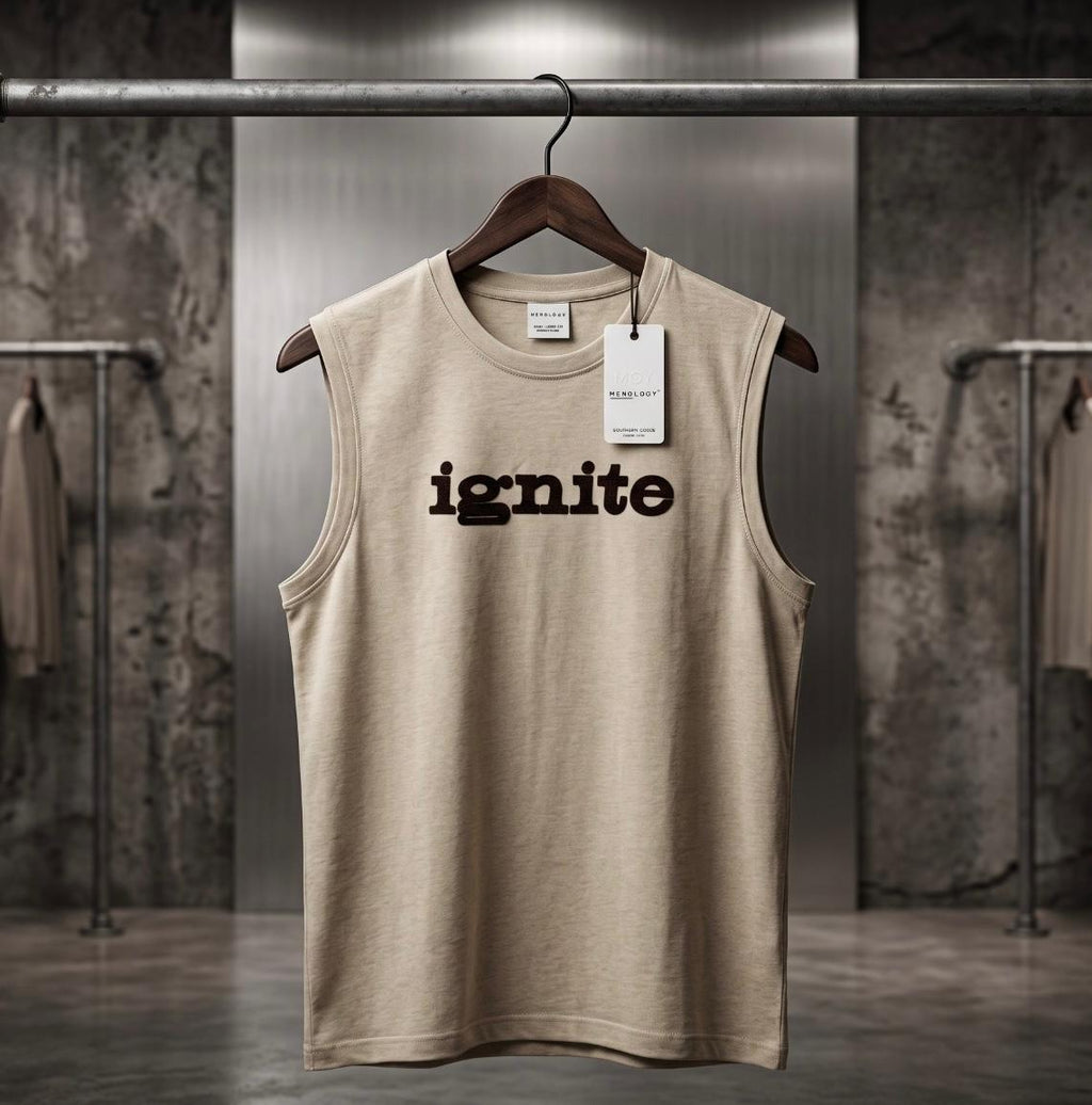 Premium Soft Beige Cotton Tank Top