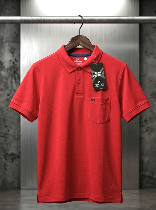 Premium Cherry Red Polo T-Shirt for Men