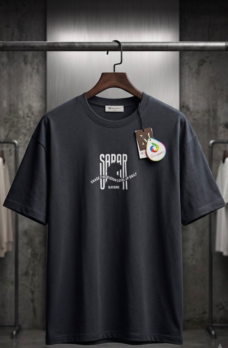 Black SAR Oversized T-Shirt - Black Out
